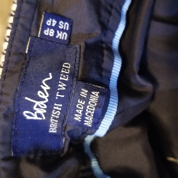 Boden British Tweed Wool Houndstooth Trousers Size - Picture 10 of 13